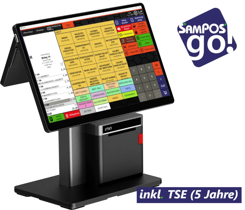 SamPOS go! Paket XL pro+ (Swan 2 Printer m. Kundendisplay)